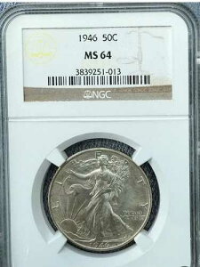 1946�N�E�H�[�L���O�E���o�e�B�E�n�[�t PCGS MS64 NCG�F�� 0.50�Z���g�R�C�� USA-P ��������