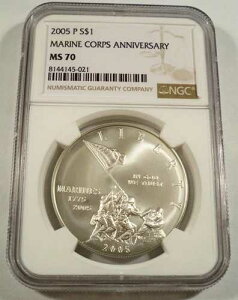 2005-P NGC MS70 �V���o�[�h�� �C�����L�O 1775 - 2005 MS 70 S$1