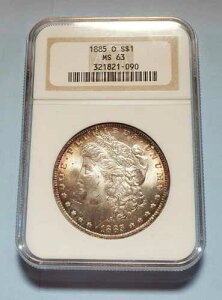 1885�N O $1 �����K�� �V���o�[ �h�� NGC MS63 �j���[�I�[�����Y UNC �������F�� #S201