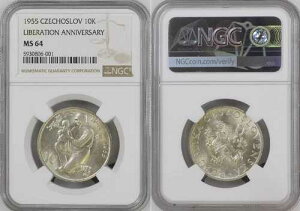 1955 �N �`�F�R�X���o�L�A 10 �R���i ��� 10 ���N�L�O - NGC MS64 TOP POP!