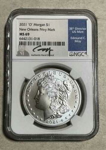 2021 O Morgan $1 Privy Mark MS 69 ���� Edmund Moy �G�b�W�X���u�_���[�W