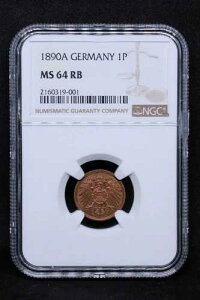 1890A �h�C�c 1 �y�j�q .NGC MS 64 RB �g�b�v�|�b�v #1