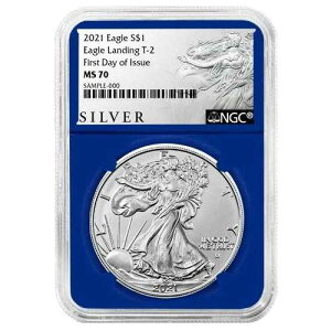 2021 $1 1�I���X T-2 �V���o�[ �A�����J���C�[�O�� NGC MS70 FDI ALS ���x�� �u���[�R�A-