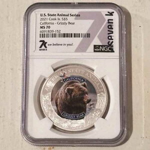 7KMetals 2021 S$5 �B�b �J���t�H���j�A�O���Y���[�I 1�I���X �V���o�[ NGC