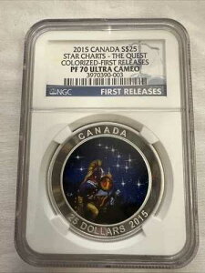 2015�N �J�i�_ S$25 NGC PF70 �E���g���J���I �X�^�[�`���[�g �U�E�N�G�X�g �J���[��