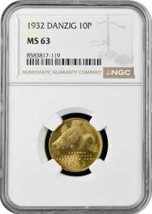 Danzig 10 pfennig 1932�ANGC MS63�A�u�_���c�B�q���R�s�s (1923 - 1939)�v