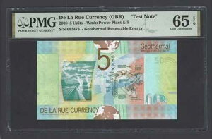 De La Rue (GBR)�A5�P�ʁA2008�N�A�n�M�Đ��\�G�l���M�[�u�e�X�g�m�[�g�vUNC�O���[�h65
