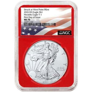 2021�N (W) $1 �^�C�v1 �A�����J���V���o�[�C�[�O�� NGC MS70 FDI�����x�� ���b�h�R�A