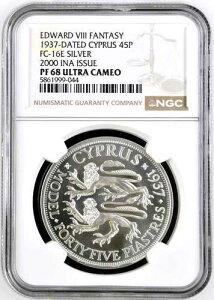 1937�N �L�v���X 45�s�A�X�g�� �G�h���[�h8�� �t�@���^�W�[ FC-16E �V���o�[ 2000 INA - NGC PF 68UC