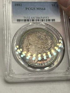 1882 P NGC MS64 - ���ʃ��C���{�[�J���[�g�[���V���o�[�����K���_���[ $1***
