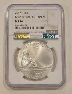 2017 P �{�[�C�Y�^�E�� �V���o�[�_���[ NGC MS70 MAC �t�@�C�l�X�g