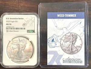 2023 NGC S$1 �A�����J���V���o�[�C�[�O�� �č������V���[�Y �����@ MS 70 �R�C��