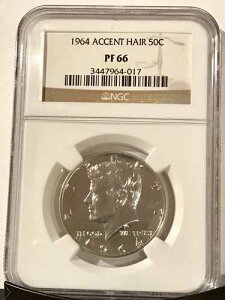 1964�N 50�Z���g �V���o�[ �v���[�t �P�l�f�B �n�[�t�_���[ PF66 �A�N�Z���g�w�A NGC