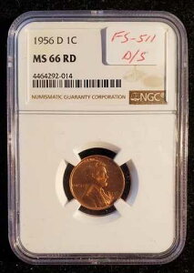1956�N D/S 1�Z���g WDMM-001 OMM-1 NGC MS 66 ���b�h �ڍׂ͐������������������BT8881