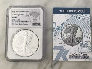 7K 2023 �A�����J���V���o�[�C�[�O�� $1 NGC MS70 US�C���x���V�����V���[�Y �r�f�I�Q�[���R���\�[��