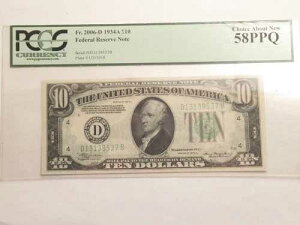 1934 A (FR 2006 D Cleveland) $10 FRN�APCGS 58 PPQ (�V�i���ǂ����̑I��)