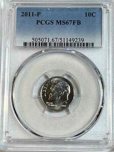 2011�N P ���[�Y�x���g �_�C�� 10�Z���g PCGS MS67FB �t���o���h