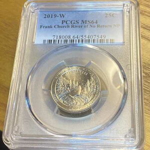 2019 W �t�����N�E�`���[�` ���o�[�E�I�u�E�m�[�E���^�[�� NP �N�H�[�^�[ 25�Z���g PCGS MS 64 �v���r�[�}�[�N V75