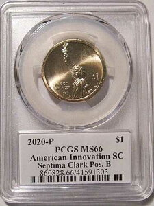 2020 P�C�m�x�[�V�����h�� $1 SC �Z�v�e�B�}�N���[�N PCGS MS66 �|�W�V����B