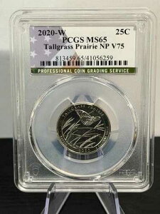 2020�N W �g�[���O���X�E�v���[���[ NP �N�H�[�^�[ 25�Z���g PCGS MS65 �v���C�x�[�g�}�[�N V75