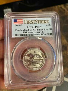 2018-S Rev PF 69 �J���o�[�����h�� �N�H�[�^�[ NP Pcgs �t�@�[�X�g�X�g���C�N �t���b�V���X���u
