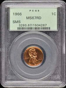 1966�N 1C SMS �����J�[���E�Z���g�i����j - �^�C�v3 �������A�����o�[�X�i���j PCGS SP67RD