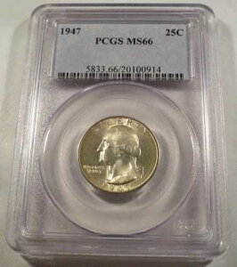 1947�N PCGS MS66 ���V���g�� �N�H�[�^�[ 25�Z���g ���C�g�S�[���h�e�B���g �����������g�[�� 25�Z���g MS 66