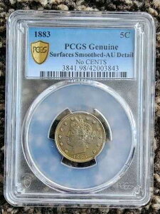 1883�N ���o�e�BV �j�b�P���Z���g�Ȃ� PCGS�O���[�h AU�f�B�e�[�� �X���[�Y�T�[�t�F�X-