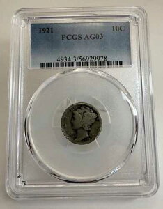 1921�N���}�[�L�����[�E�_�C�� - PCGS AG03 ���[�{�[���E�Z�~�L�[�E�f�C�g�I���������I