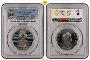 2022�N 50�Z���g�d�� �r�N�g���A�S�� R711 �I�[�X�g�����A�S����Y PCGS MS68 #3463