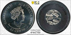 2020�N AC/DC T.N.T. 45���N�L�O 20�Z���g�R�C�� PCGS MS68 #7259