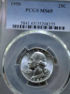 1950�N���V���g���N�H�[�^�[�����ʃR�C�� PCGS MS-65 �g�[��