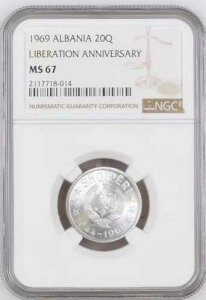 1969�N �A���o�j�A 20 �L���_���J NGC MS 67 ���25���N�L�O *TOP POP*