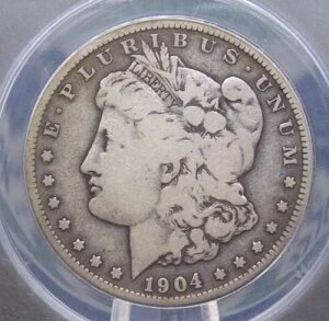 1904 �N S ���[�K�� �V���o�[ �h�� $1 ANACS G6 #890 �ǍD *�T���t�����V�X�R* ECC&C, Inc.