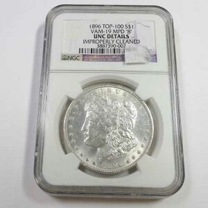 1896 P NGC UNC �ڍ� VAM 19 TOP 100 - �V���o�[ �����K�� �_���[ 1�h�� �č��R�C�� #56690A