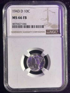 1943-D NGC MS66 FB�B�}�[�L�����[�E�_�C���B���b�g�ԍ�50�B
