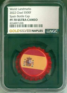2022 �`���h S500F ���[���h�����h�}�[�N �X�y�C�� �{�g���L���b�v �u���b�N�R�A NGC PF70 UC