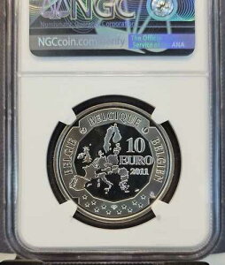 2011�N �x���M�[ �V���o�[ 10���[�� S10E ��ɔ��� NGC PF 69 �E���g���J���I