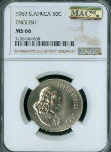 1967�N ��A�t���J �p�� 50 �Z���g NGC MS66 MAC & SPOTLESS 81K �����B