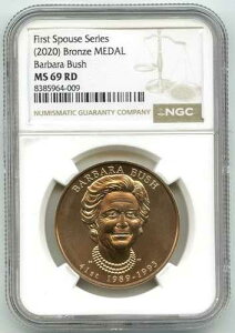 2020�N �o�[�o���E�u�b�V�� �u�����Y���_�� NGC MS69 RD �t�@�[�X�g�E�X�|�[�X�E�V���[�Y - L381
