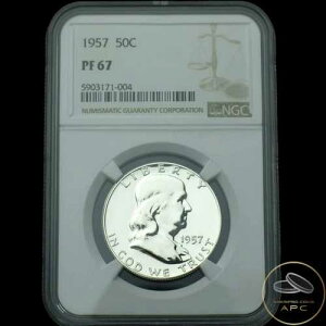 1957�N �t�����N���� �V���o�[ �n�[�t�h�� ~NGC PF67~�v���[�t~�V�i�O���[�f�B���O�ς�~�R���{����~