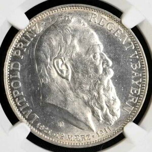 1911 D �h�C�c �V���o�[ 3 �}�[�N �o�C�G���� 90�΂̒a���� ���C�g�|���g���q NGC UNC