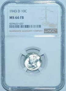 1943 D NGC MS66FB �t���o���h �}�[�L�����[�_�C��