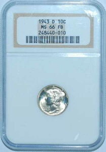 1943 D NGC MS66FB �t���o���h �}�[�L�����[�_�C��