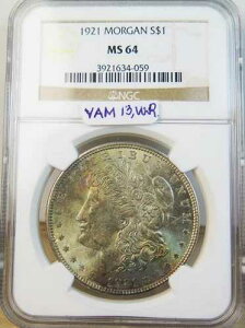 1921�N �����K���E�_���[ NGC MS64 *VAM 13 ���C�h���[�f�B���O TOP100* BR