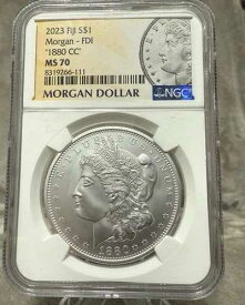 2023年 フィジー 1880 CC モルガン・ダラー NGC MS70 発行初日 (FDI)