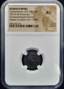 ���[�}�鍑�R���X�^�j�A�� cAD 330-340 AE3/4 (BI Nummus) NGC AU#H487