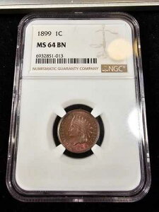 1899�N�C���f�B�A���w�b�h�Z���g NGC�O���[�h MS64BN �u���E�� �i�C�X�R�C�� 1�Z���g ���Y�x���[�g�i�[�t�@�C�A