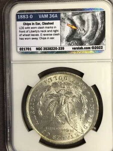 1883 O NGC MS63 VAM 36A �_�u��18-3 �N���b�V��E ���o�[�X�z�b�g50�ƃG���[�g�N���b�V��