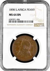 ��A�t���J�i�g�����X�o�[���j1�y�j�[ 1898�N�ANGC MS64 BN�A�u�|�[���E�N���[�K�[�i1880 - 1900�j�v